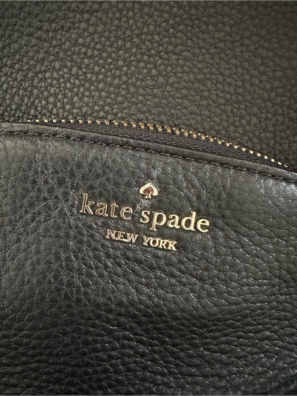 kate spade Black Pebbled Leather Mini Backpack with Front Pocket - Picture 6 of 6